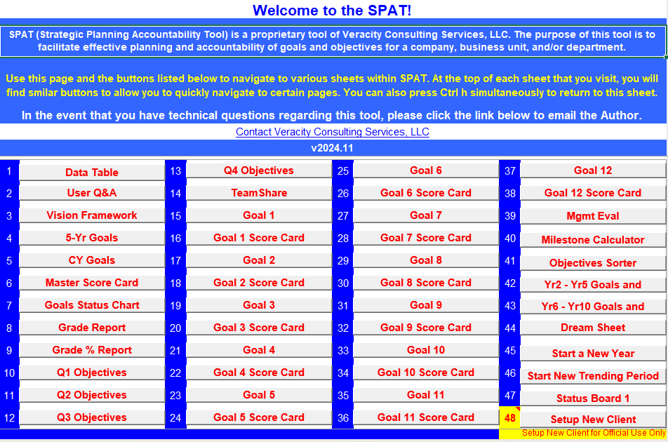 Quick Navigation Home Page