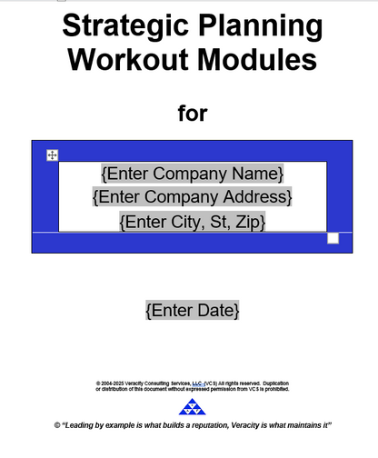 Strategic Planning Workout Modules